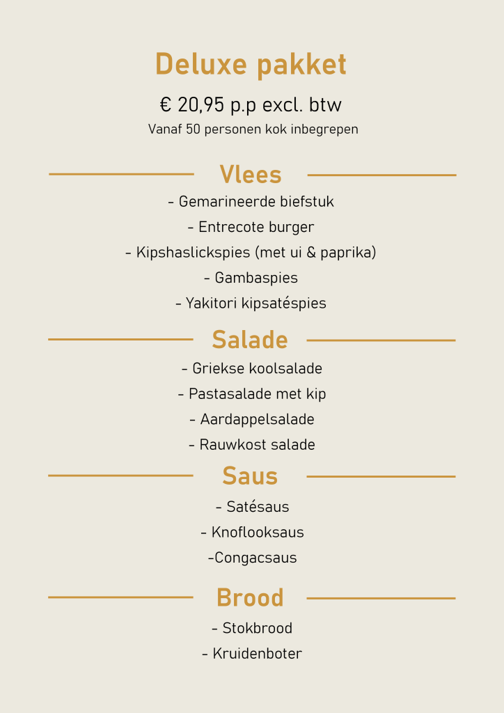 BBQ pakket deluxe
